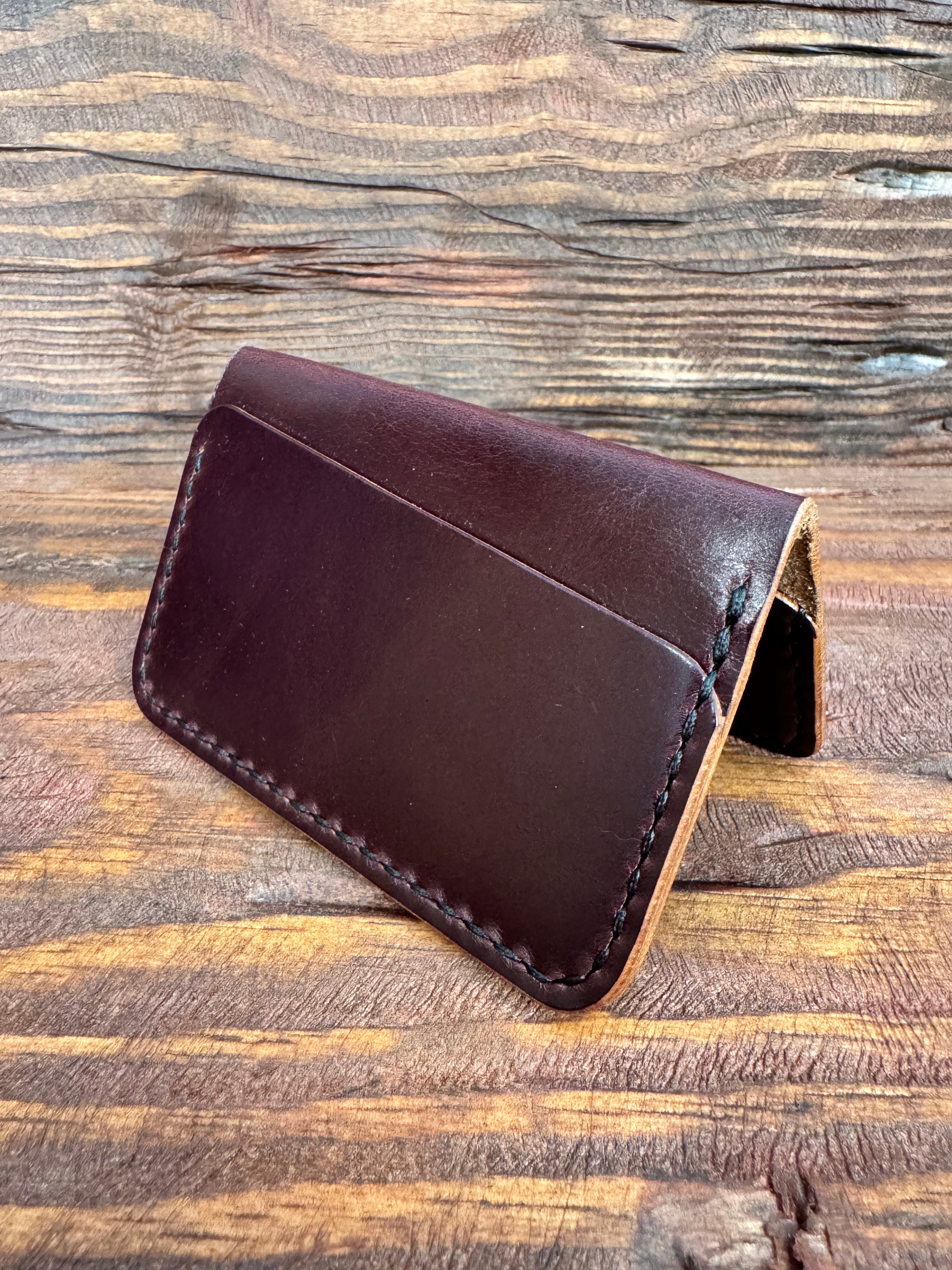 Horizontal Folding Wallet - Wine