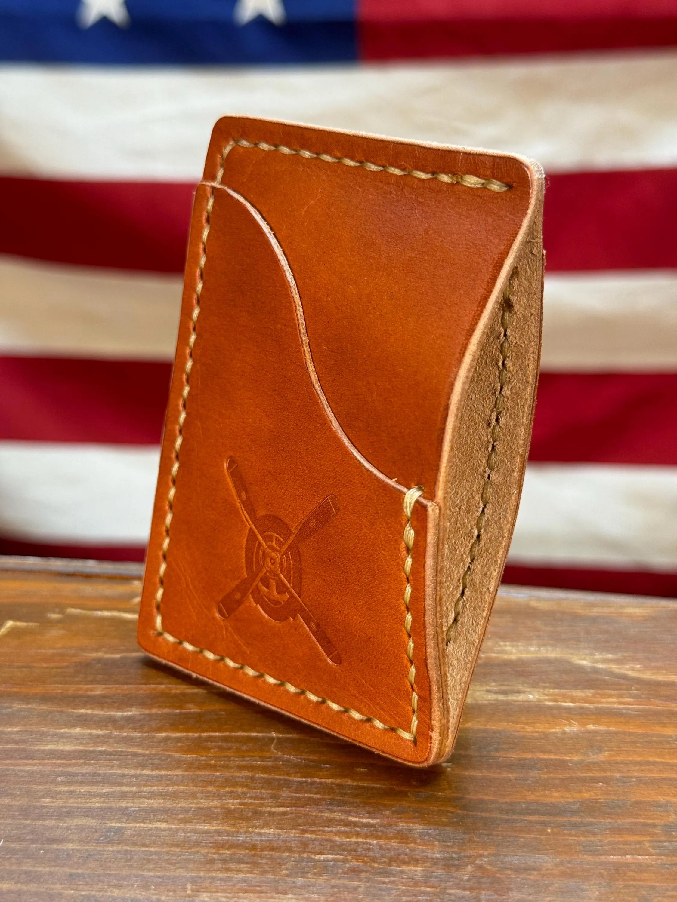 Slim "S" Wallet - Tan