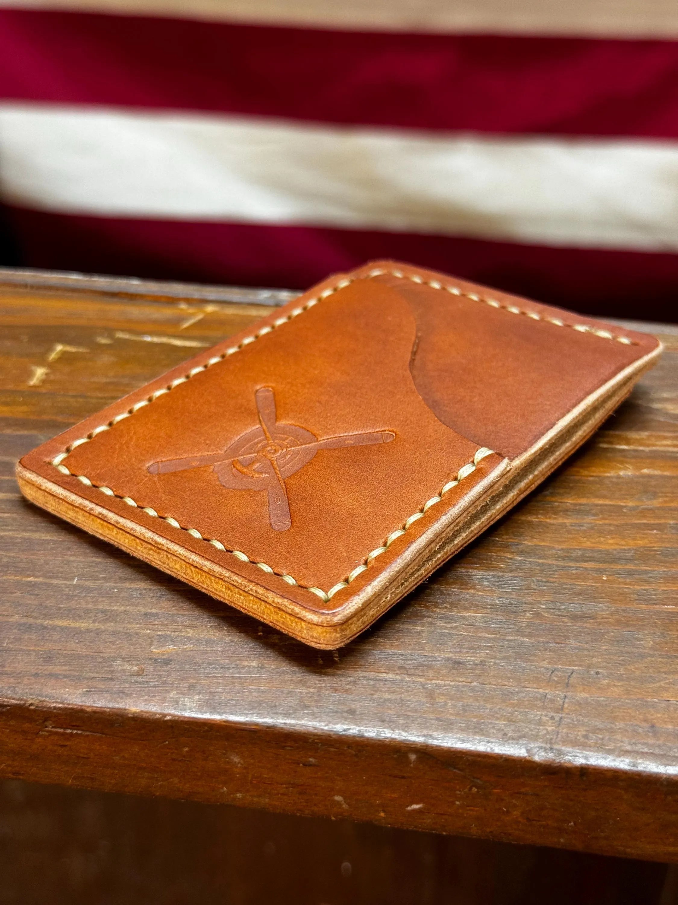 Slim "S" Wallet - Tan