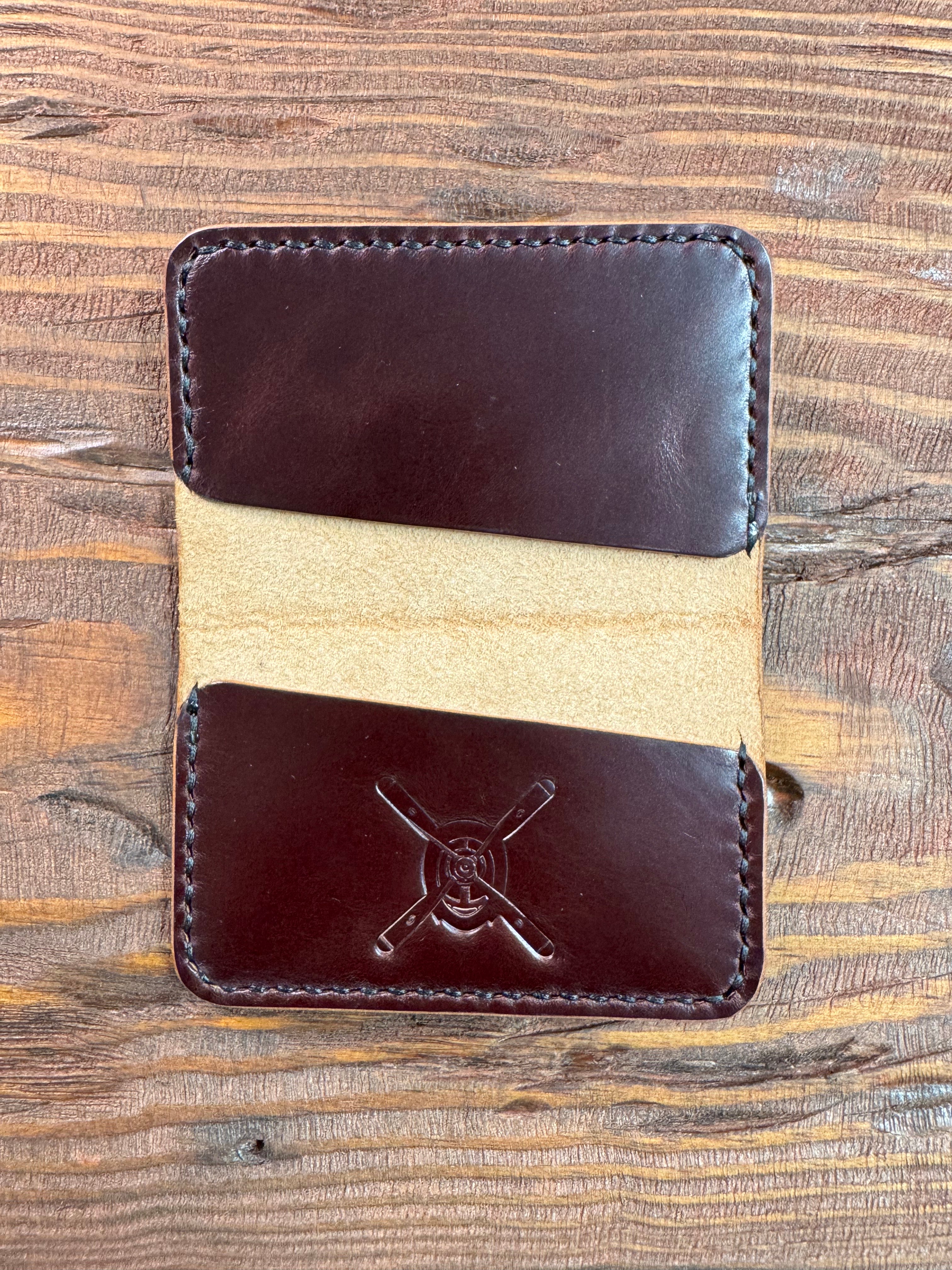 Horizontal Folding Wallet - Wine