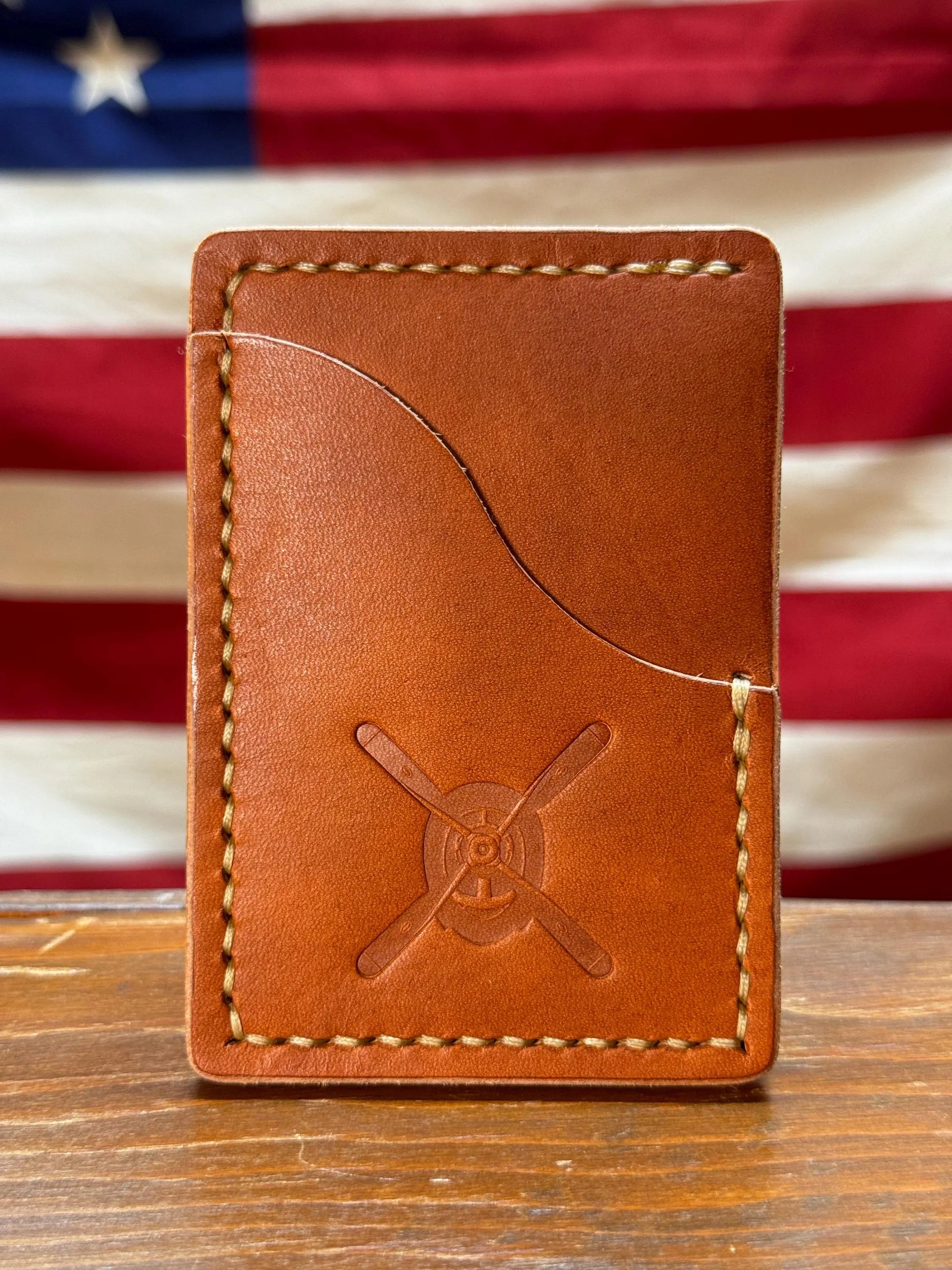 Slim "S" Wallet - Tan